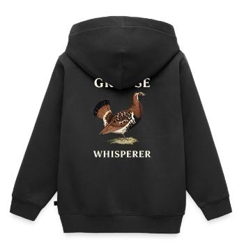 Auerhahn - Kinder Premium Organic Hoodie - Schwarz - Hinten - AI Model Kid Male (0cm)