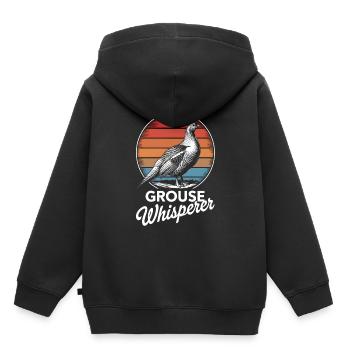 Auerhahn - Kinder Premium Organic Hoodie - Schwarz - Hinten - AI Model Kid Male (0cm)