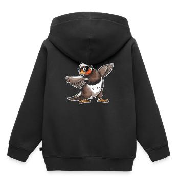 Auerhahn - Kinder Premium Organic Hoodie - Schwarz - Hinten - AI Model Kid Male (0cm)