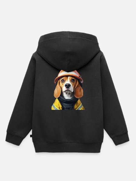 Beagle - Kinder Premium Organic Hoodie - Schwarz
