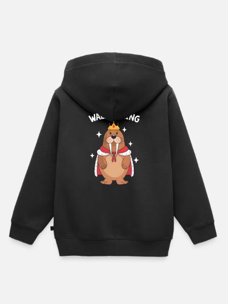 Walross - Kinder Premium Organic Hoodie - Schwarz