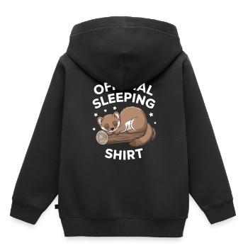 Wiesel - Kinder Premium Organic Hoodie - Schwarz - Hinten - AI Model Kid Male (0cm)