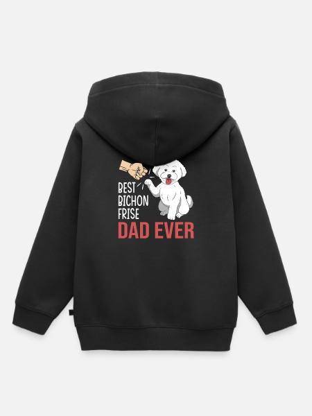 Bichon Frise Hund - Kinder Premium Organic Hoodie - Schwarz