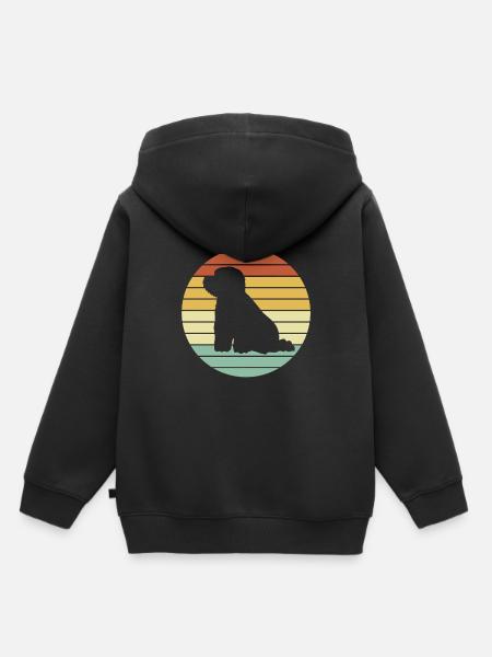 Bichon Frise Hund - Kinder Premium Organic Hoodie - Schwarz