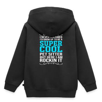 Pet Sitter Pets Babysitter - Kids Premium Organic Hoodie - black - Back - AI Model Kid Male (0cm)