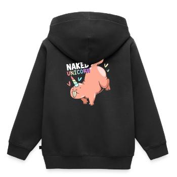 Chiot de sable - Sweat Premium à capuche enfant bio - noir - Dos - AI Model Kid Male (0cm)