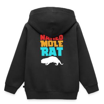 Chiot de sable - Sweat Premium à capuche enfant bio - noir - Dos - AI Model Kid Male (0cm)