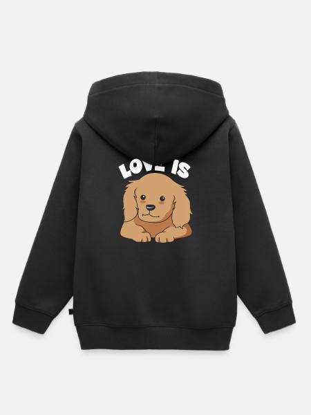 Cocker Spaniel Mama Hundemama - Kinder Premium Organic Hoodie - Schwarz