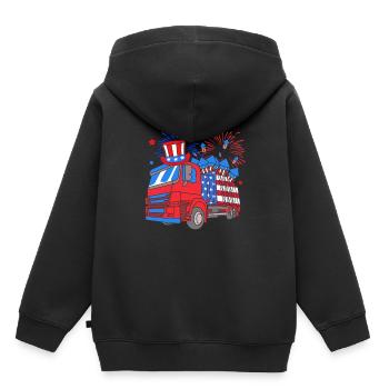 Garbage Truck Garbage Truck Garbage Man Trash Can - Kids Premium Organic Hoodie - black - Back - AI Model Kid Male (0cm)