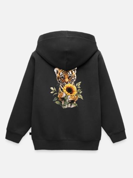 Gepard - Kinder Premium Organic Hoodie - Schwarz