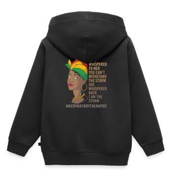 Atmen Atmung Atemwegstherapeut Sauerstoff - Kinder Premium Organic Hoodie - Schwarz - Hinten - AI Model Kid Male (0cm)