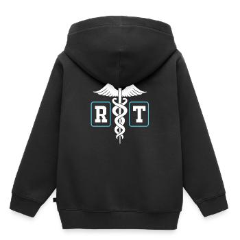 breathing breathing oxygen - Kids Premium Organic Hoodie - black - Back - AI Model Kid Male (0cm)
