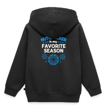 Casse-noisette de Noël - Sweat Premium à capuche enfant bio - noir - Dos - AI Model Kid Male (0cm)