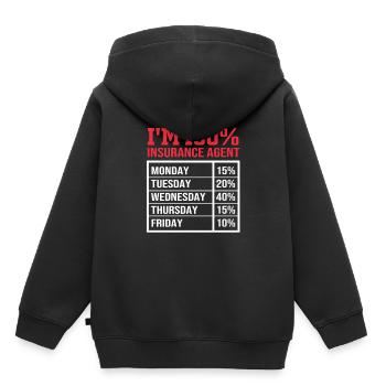 Assurance - Sweat Premium à capuche enfant bio - noir - Dos - AI Model Kid Male (0cm)