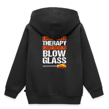 souffleur de verre - Sweat Premium à capuche enfant bio - noir - Dos - AI Model Kid Male (0cm)