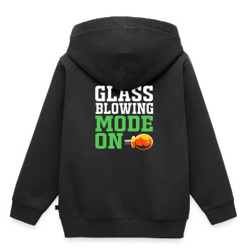 Verre soufflé - Sweat Premium à capuche enfant bio - noir - Dos - AI Model Kid Male (0cm)
