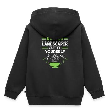 Paysagiste Jardinier Jardinier Jardinier - Sweat Premium à capuche enfant bio - noir - Dos - AI Model Kid Male (0cm)