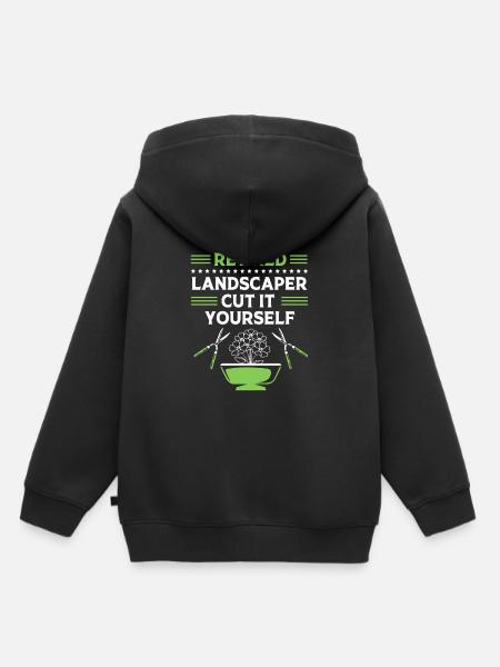 Landschaftsgärtner Gärtnerei Garten Gärtner - Kinder Premium Organic Hoodie - Schwarz