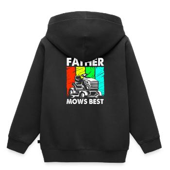 Lawn mower lawn (meadow) - Kids Premium Organic Hoodie - black - Back - AI Model Kid Male (0cm)
