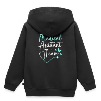 Medizin Mediziner MFA Team - Kinder Premium Organic Hoodie - Schwarz - Hinten - AI Model Kid Male (0cm)