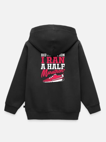 Marathon Runners Half Marathon Marathon - Kids Premium Organic Hoodie - black