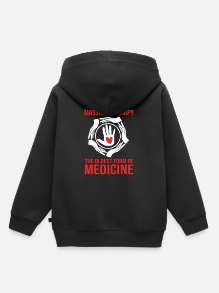 Massage - Kinder Premium Organic Hoodie - Schwarz
