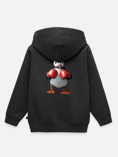 Papageitaucher - Kinder Premium Organic Hoodie - Schwarz
