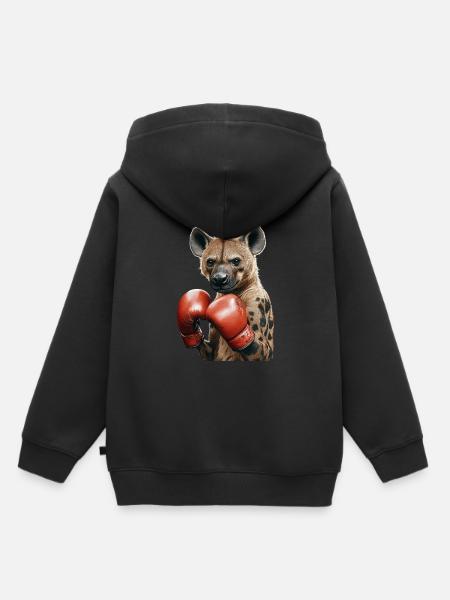 Hyäne - Kinder Premium Organic Hoodie - Schwarz