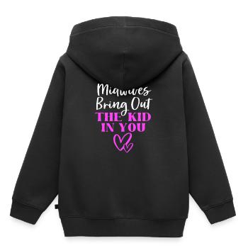 Sage-femme - Sweat Premium à capuche enfant bio - noir - Dos - AI Model Kid Male (0cm)