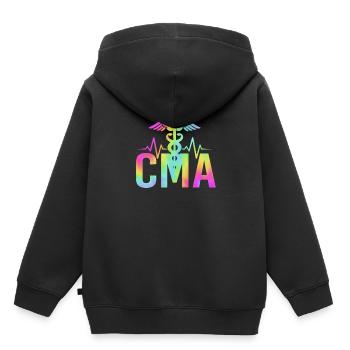 Arzthelferin MFA - Kinder Premium Organic Hoodie - Schwarz - Hinten - AI Model Kid Male (0cm)