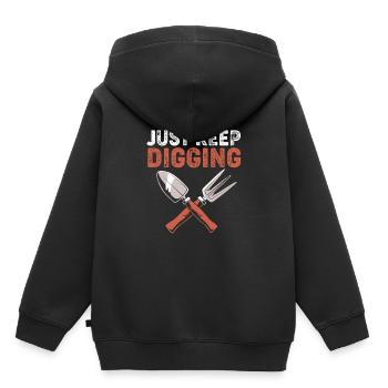Archäologie - Kinder Premium Organic Hoodie - Schwarz - Hinten - AI Model Kid Male (0cm)