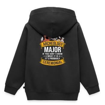 Archäologie - Kinder Premium Organic Hoodie - Schwarz - Hinten - AI Model Kid Male (0cm)