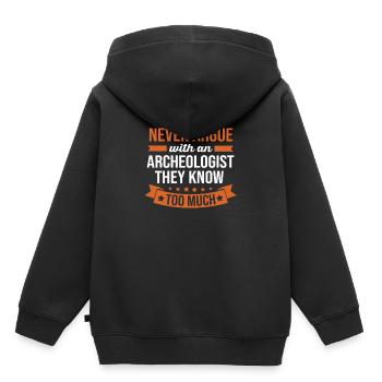 Archäologie - Kinder Premium Organic Hoodie - Schwarz - Hinten - AI Model Kid Male (0cm)