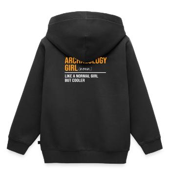 Archäologie Mädchen Tochter Mutter - Kinder Premium Organic Hoodie - Schwarz - Hinten - AI Model Kid Male (0cm)