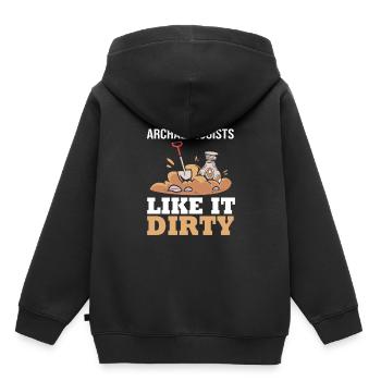 Archäologie - Kinder Premium Organic Hoodie - Schwarz - Hinten - AI Model Kid Male (0cm)