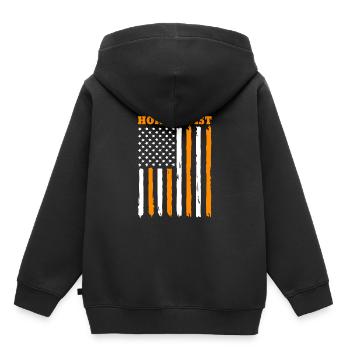 Mouvement de la montre - Sweat Premium à capuche enfant bio - noir - Dos - AI Model Kid Male (0cm)