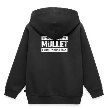 coupe de cheveux mulet - Sweat Premium à capuche enfant bio - noir - Dos - AI Model Kid Male (0cm)