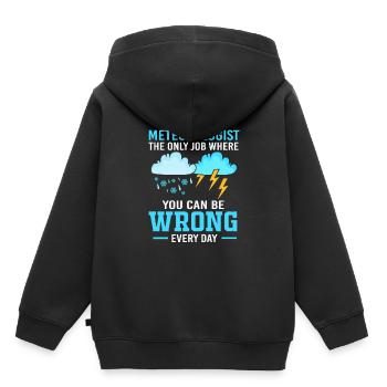Meteorologie Meteorologe Wetter - Kinder Premium Organic Hoodie - Schwarz - Hinten - AI Model Kid Male (0cm)