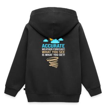 Wetter Meteorologie Meteorologe - Kinder Premium Organic Hoodie - Schwarz - Hinten - AI Model Kid Male (0cm)