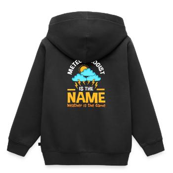 Wetter Meteorologie Meteorologe - Kinder Premium Organic Hoodie - Schwarz - Hinten - AI Model Kid Male (0cm)