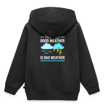 Meteorologie Meteorologe Wetter - Kinder Premium Organic Hoodie - Schwarz - Hinten - AI Model Kid Male (0cm)