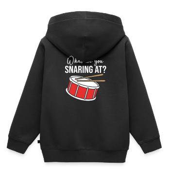 Tambours Tambours Baguettes - Sweat Premium à capuche enfant bio - noir - Dos - AI Model Kid Male (0cm)