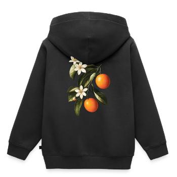 Orange - Kinder Premium Organic Hoodie - Schwarz - Hinten - AI Model Kid Male (0cm)