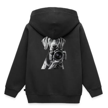 Deutsche Dogge - Kinder Premium Organic Hoodie - Schwarz - Hinten - AI Model Kid Male (0cm)