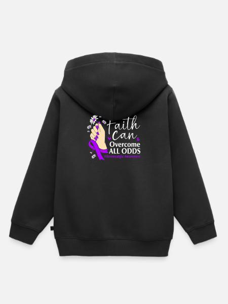 Fibro Fibromyalgie - Kinder Premium Organic Hoodie - Schwarz