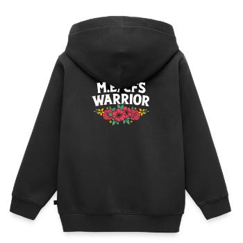 ME CFS - Kids Premium Organic Hoodie - black - Back - AI Model Kid Male (0cm)