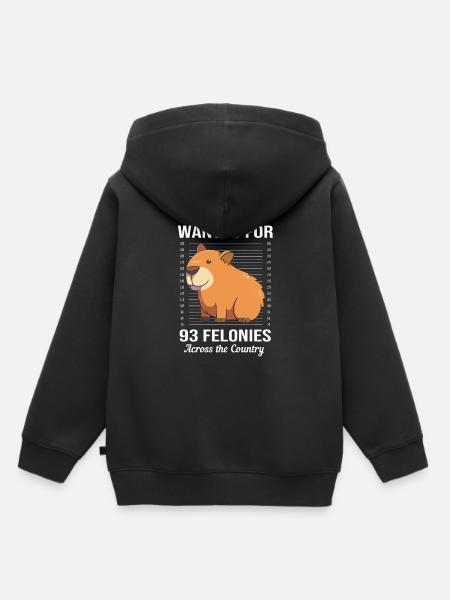 Capybara Capibara - Kinder Premium Organic Hoodie - Schwarz
