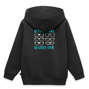 Opticien Ophtalmologiste Optique - Sweat Premium à capuche enfant bio - noir - Dos - AI Model Kid Male (0cm)