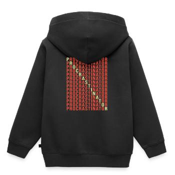 Faulenzer Prokrastination Faul Faulheit - Kinder Premium Organic Hoodie - Schwarz - Hinten - AI Model Kid Male (0cm)