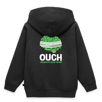 Traumatic brain injury, traumatic brain injury, car accident - Kids Premium Organic Hoodie - black - Back - AI Model Kid Male (0cm)